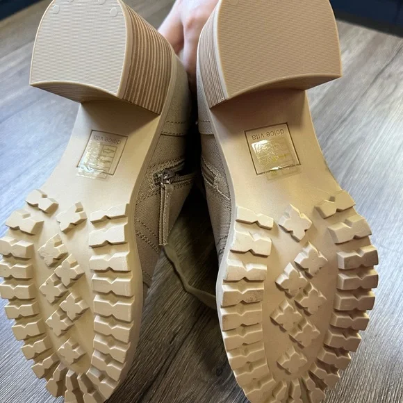 Dolce Vita Beige Lace-Up Boots - Picture 4 of 7